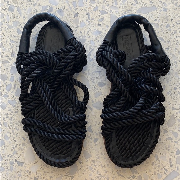 Topshop Shoes - Topshop Black Rope Sandals